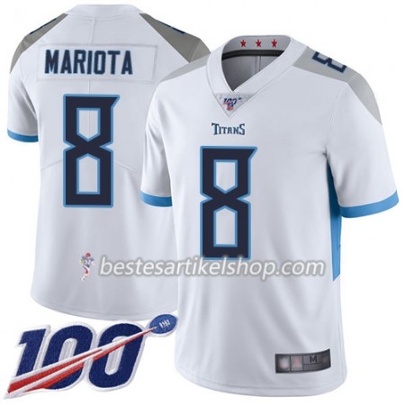 Herren Tennessee Titans Trikot Marcus Mariota 8 Nike Weiß 100th